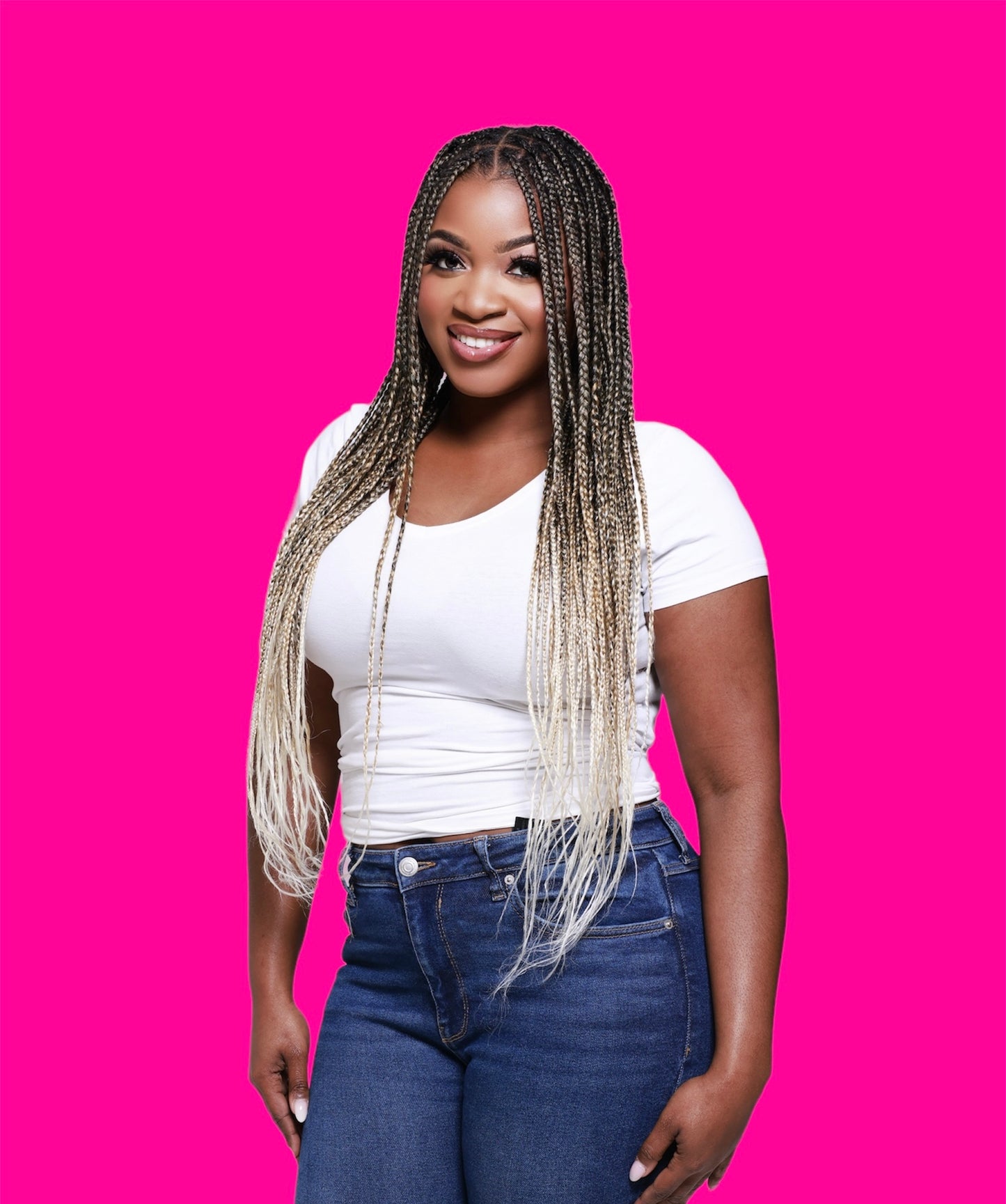 Signature ombre straight 2 in 1 braiding hair – smooth synthetic extensions in blended colours
