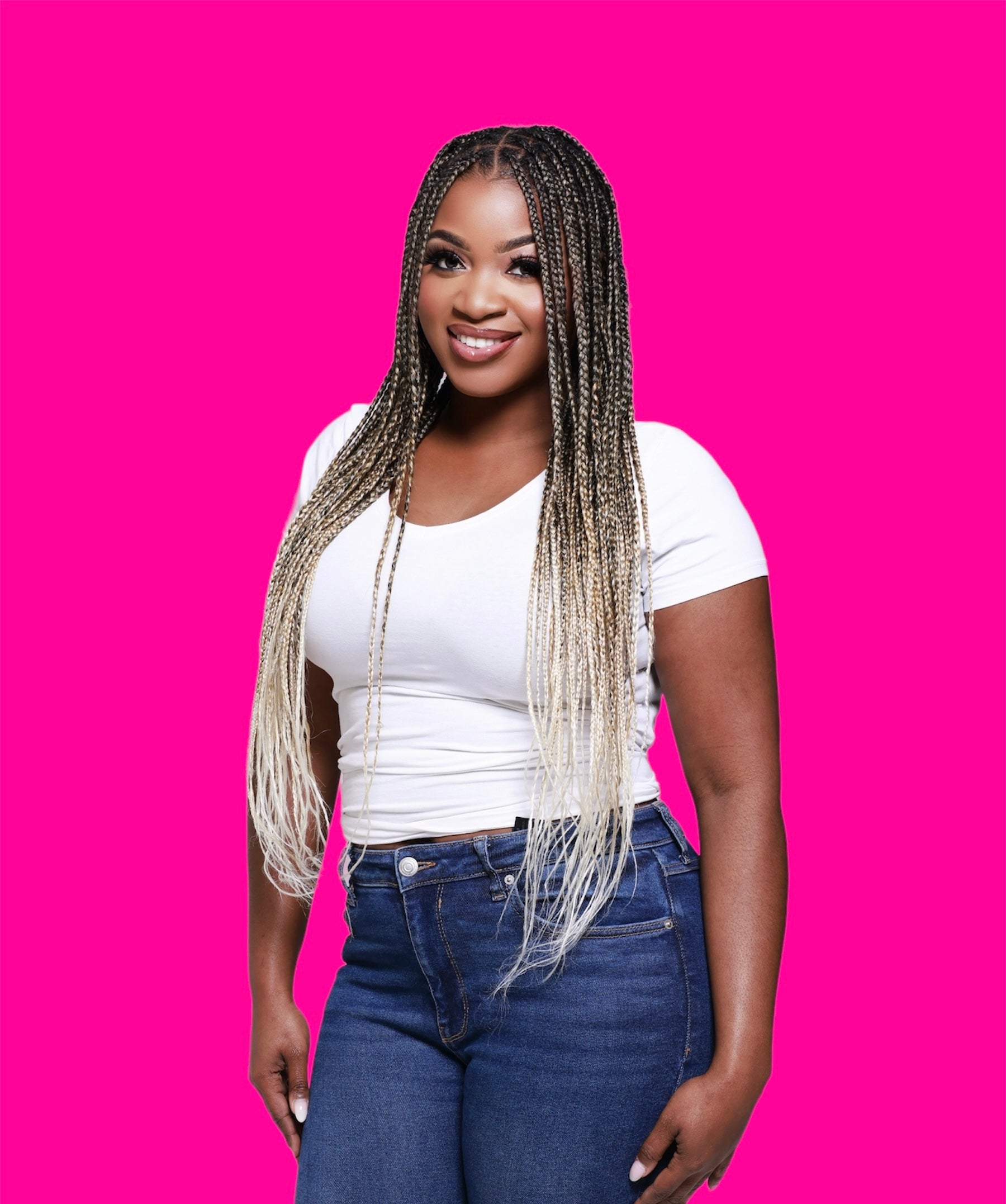 Signature ombre straight 2 in 1 braiding hair – smooth synthetic extensions in blended colours
