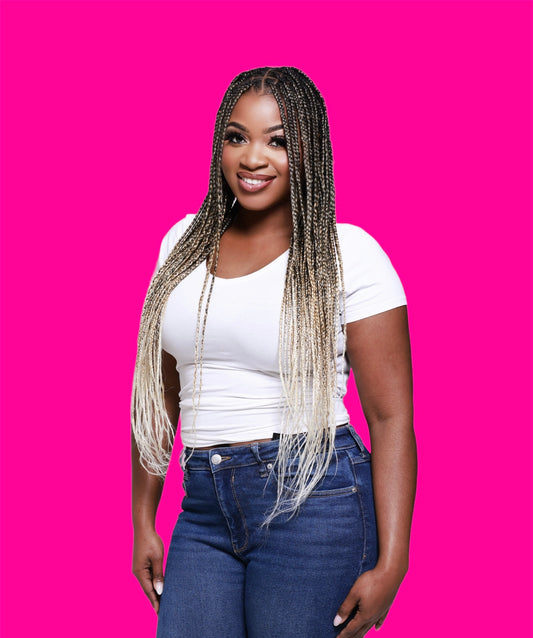 Signature ombre straight 2 in 1 braiding hair – smooth synthetic extensions in blended colours