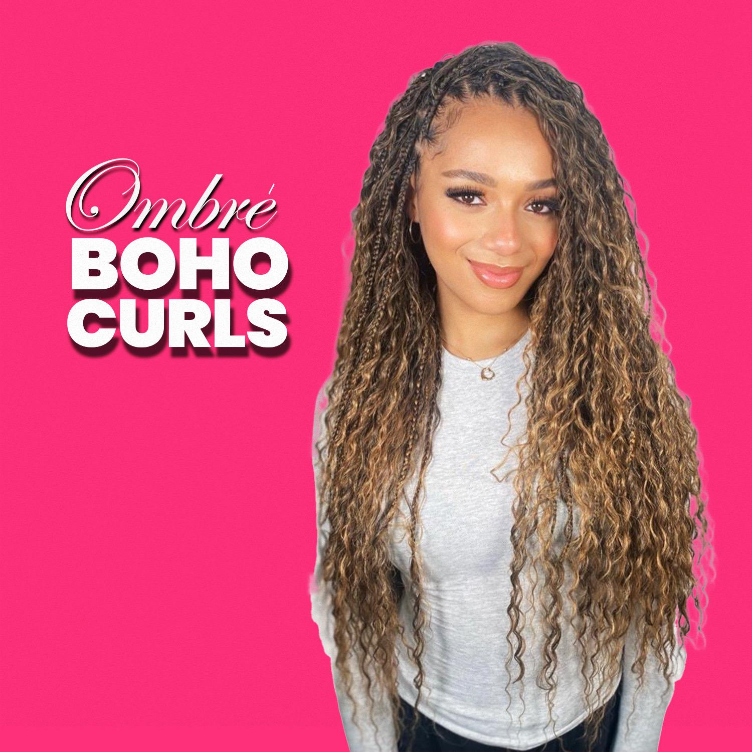 Signature Ombre Curly Boho Hair – Stylish Colour Blended Curls