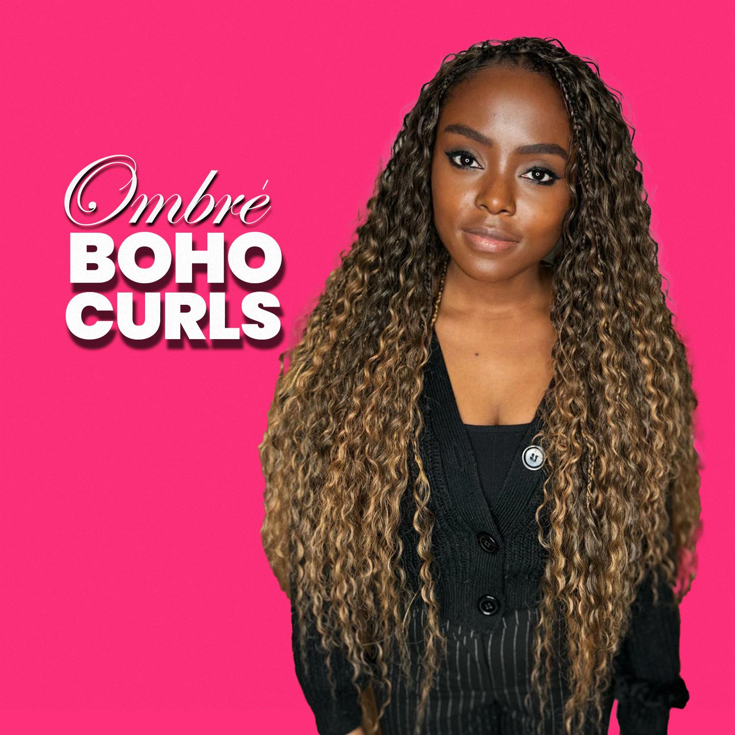 Signature Ombre Curly Boho Hair – Stylish Colour Blended Curls