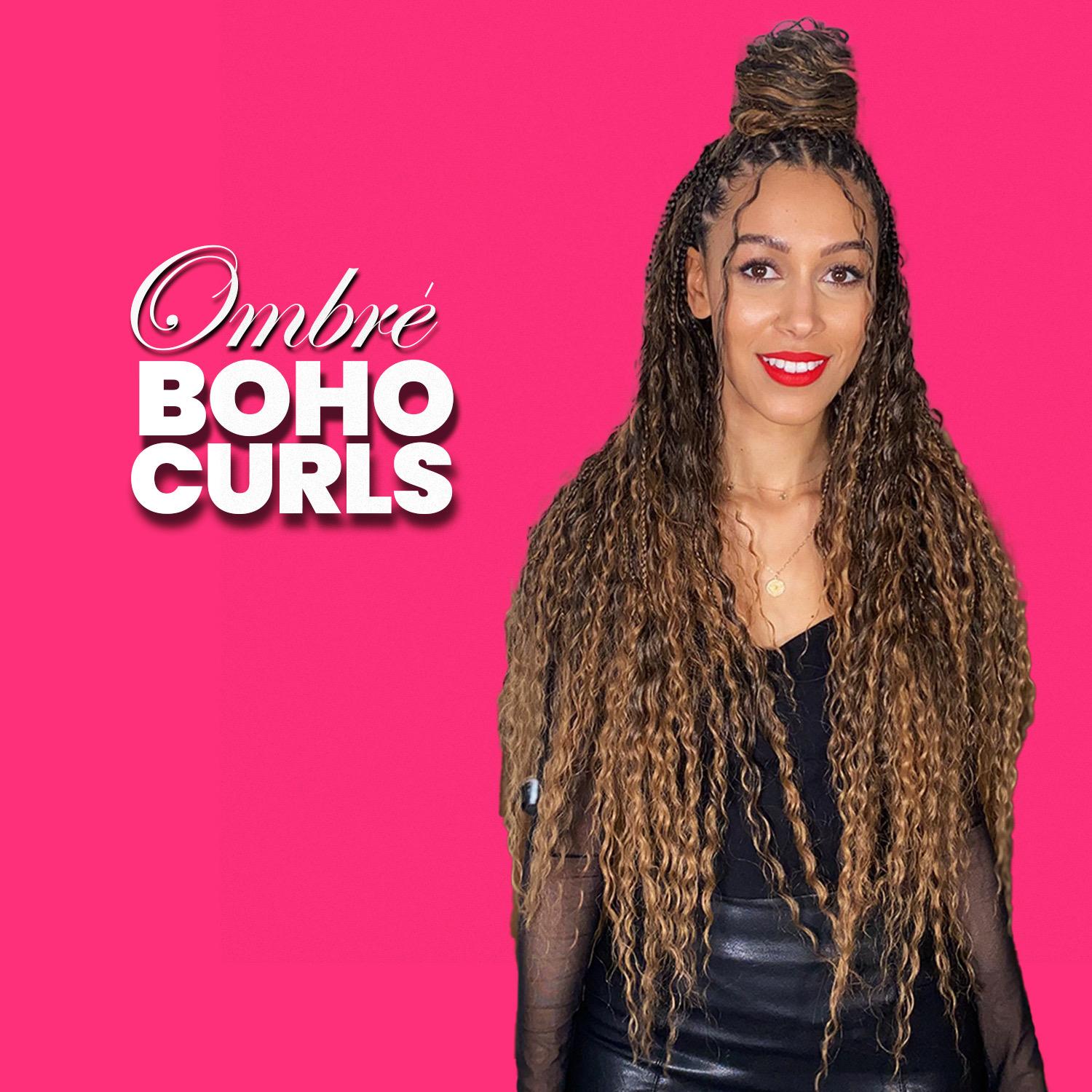 Signature Ombre Curly Boho Hair – Stylish Colour Blended Curls