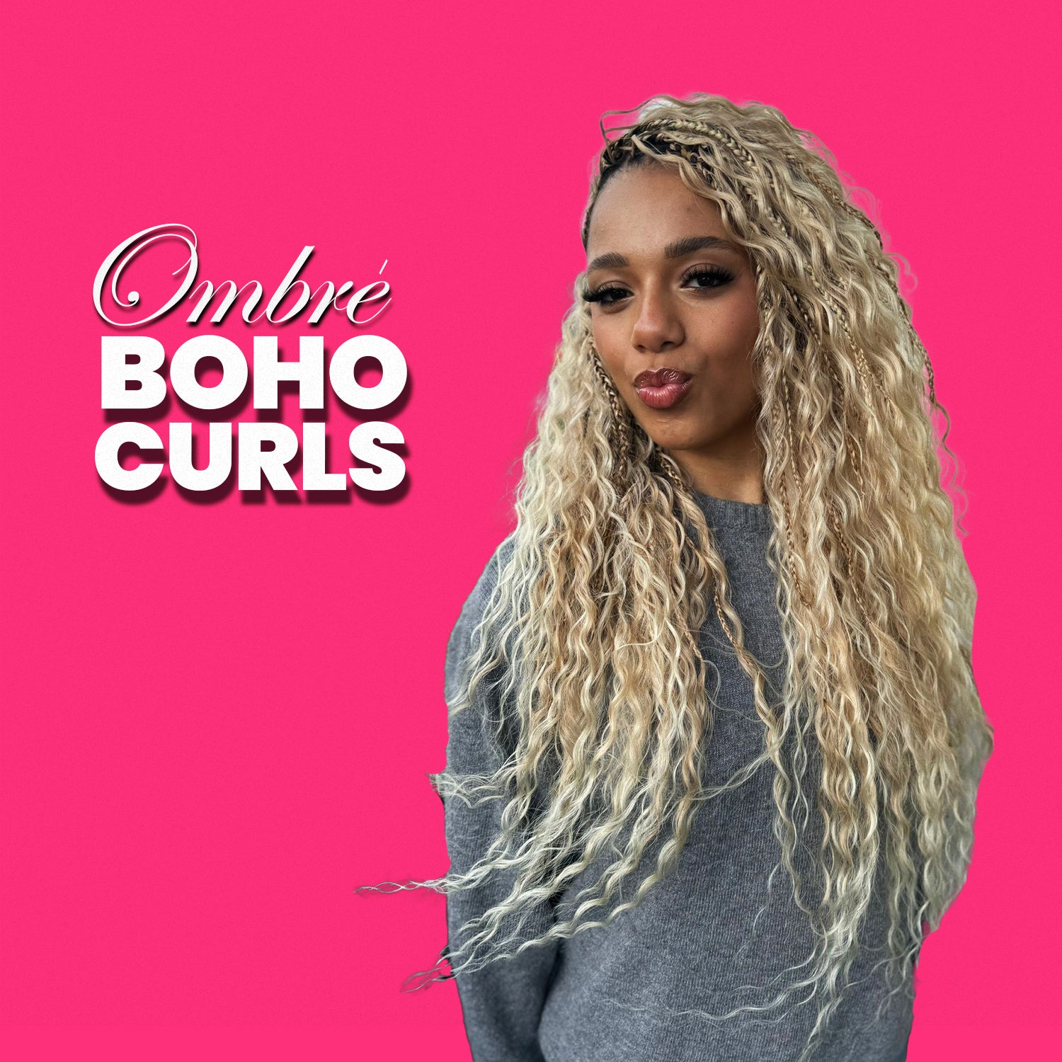 Signature Ombre Curly Boho Hair – Stylish Colour Blended Curls